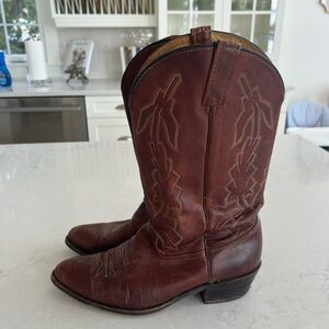 Vintage Dan Post Marlboro Leather Cowboy Boots